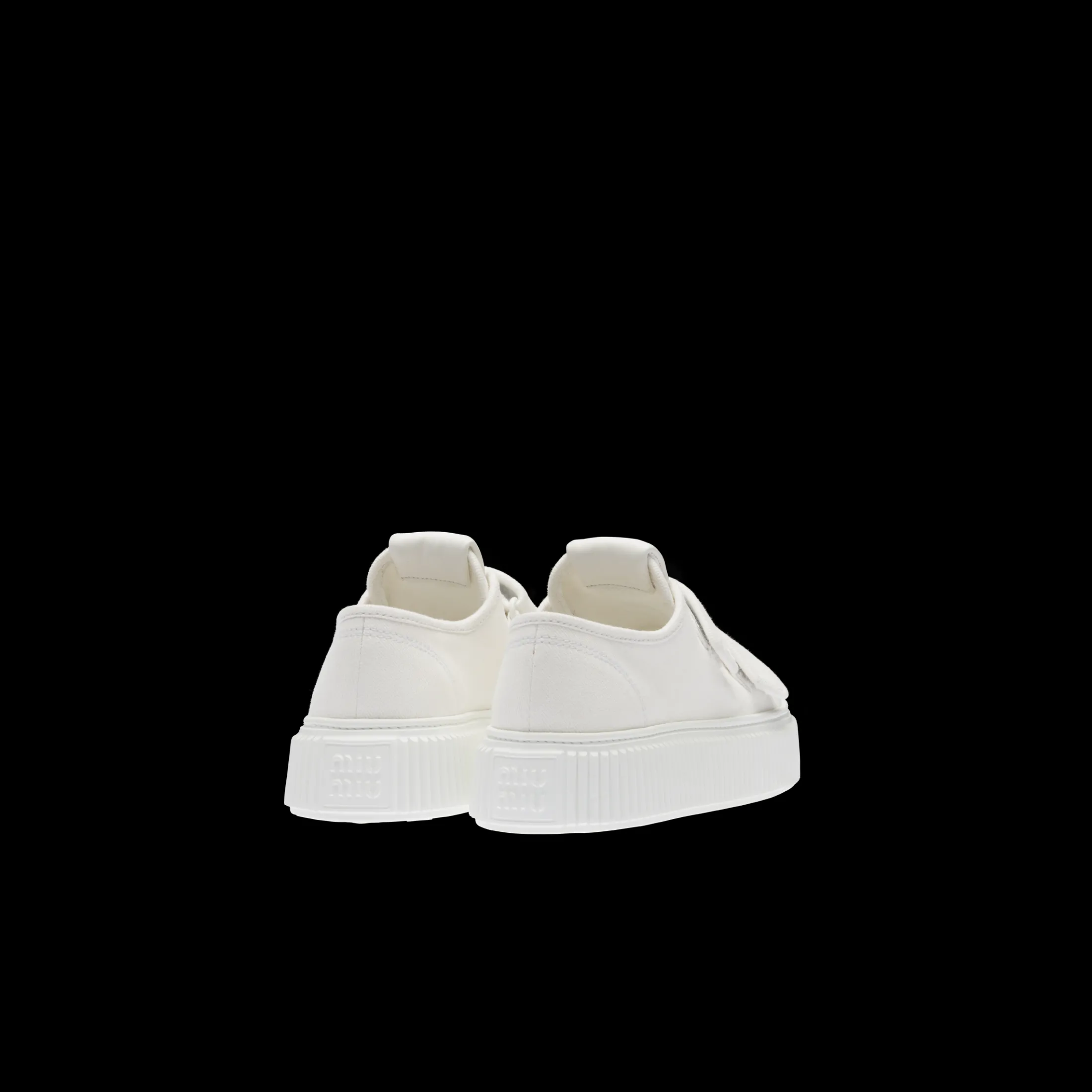 White Denim Sneakers | Miu Miu