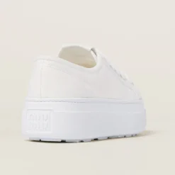 White Denim Sneakers | Miu Miu