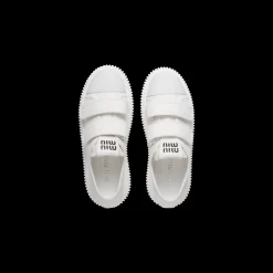 White Denim Sneakers | Miu Miu