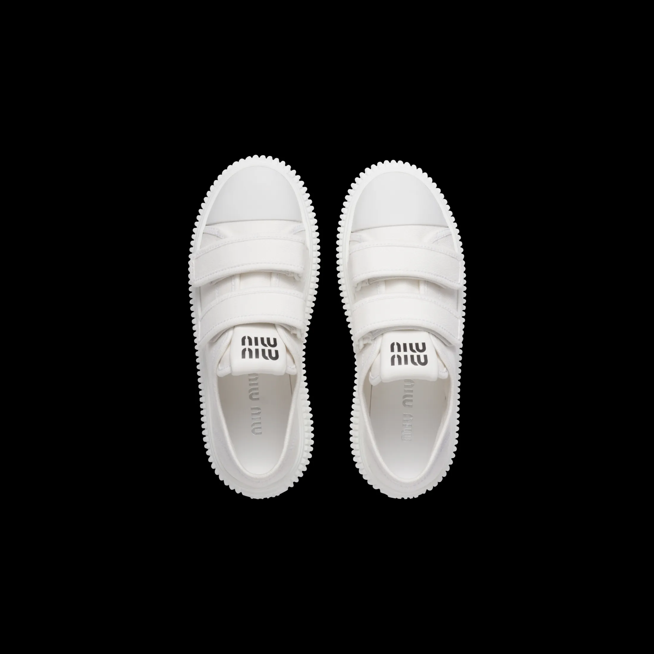White Denim Sneakers | Miu Miu
