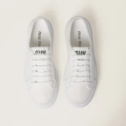 White Denim Sneakers | Miu Miu