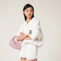 White Embroidered Cotton Shorts | Miu Miu