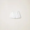 White Embroidered Poplin Boxers | Miu Miu