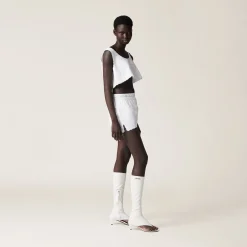 White Embroidered Poplin Boxers | Miu Miu