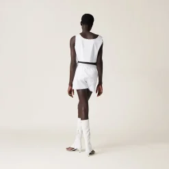 White Embroidered Poplin Top | Miu Miu