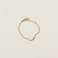 White Enameled Metal Bracelet | Miu Miu