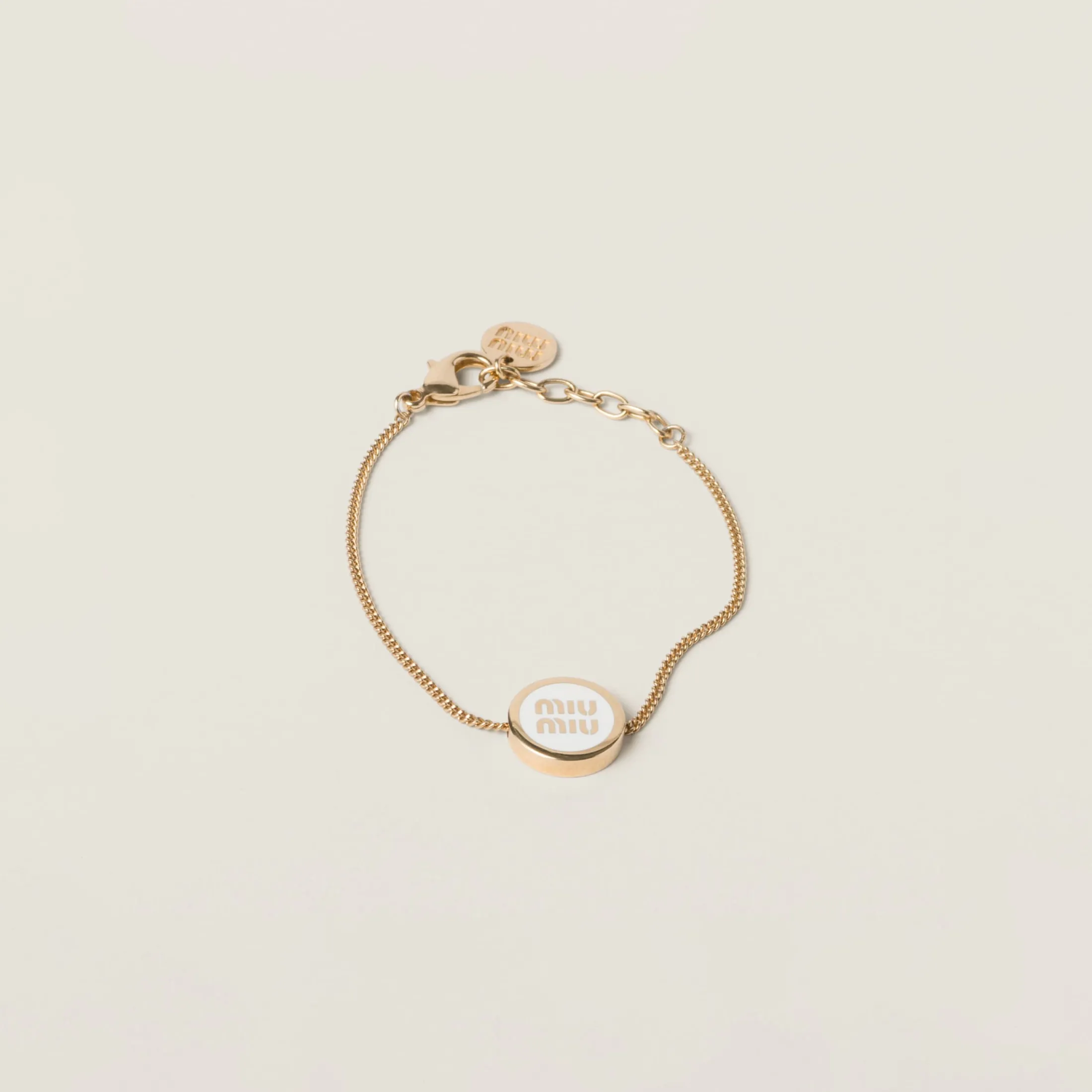 White Enameled Metal Bracelet | Miu Miu