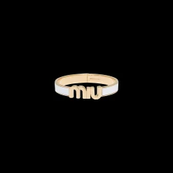 White Enameled Metal Bracelet | Miu Miu