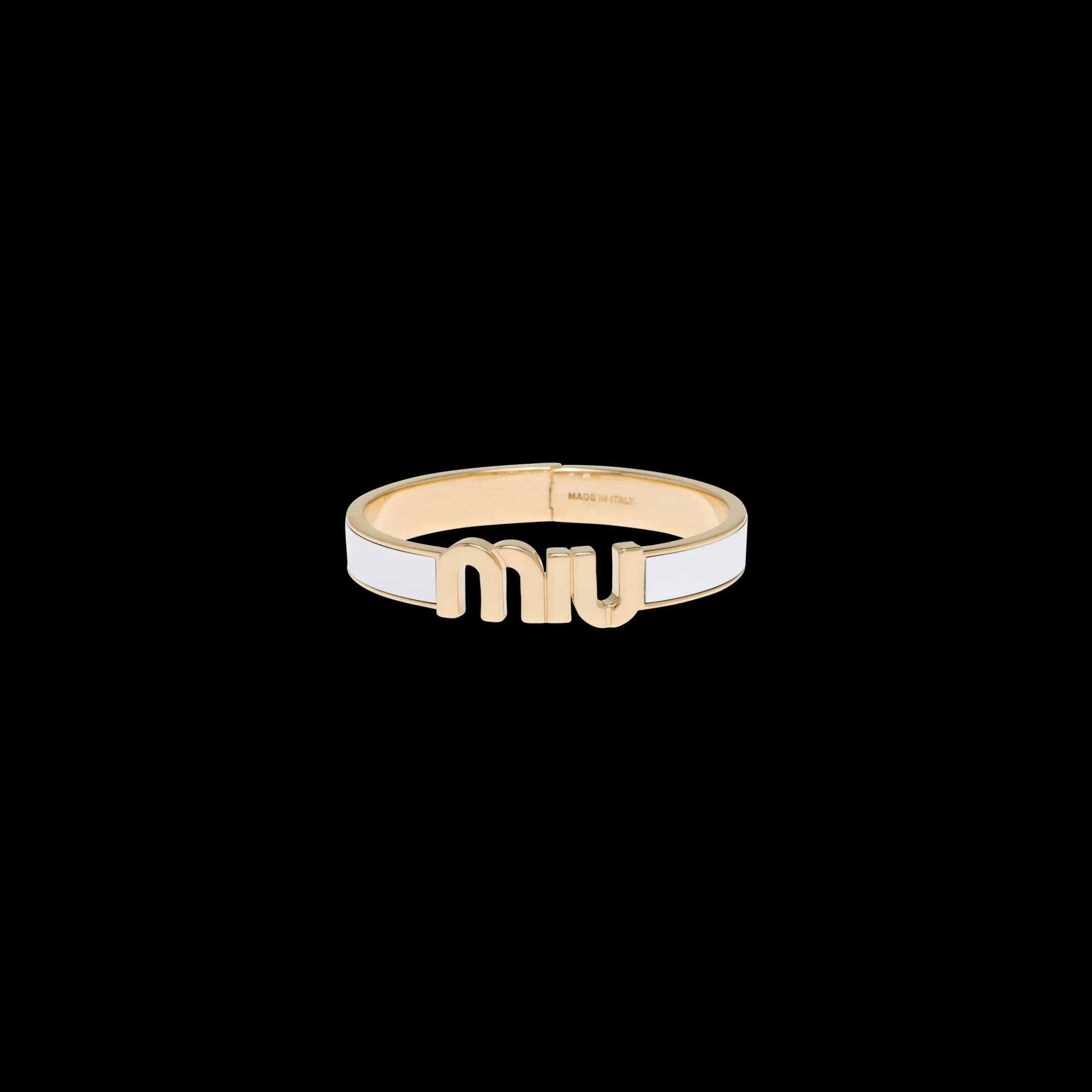 White Enameled Metal Bracelet | Miu Miu