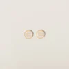 White Enameled Metal Earrings | Miu Miu