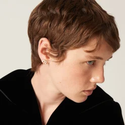 White Enameled Metal Earrings | Miu Miu