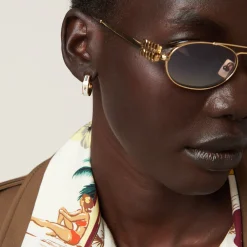 White Enameled Metal Earrings | Miu Miu