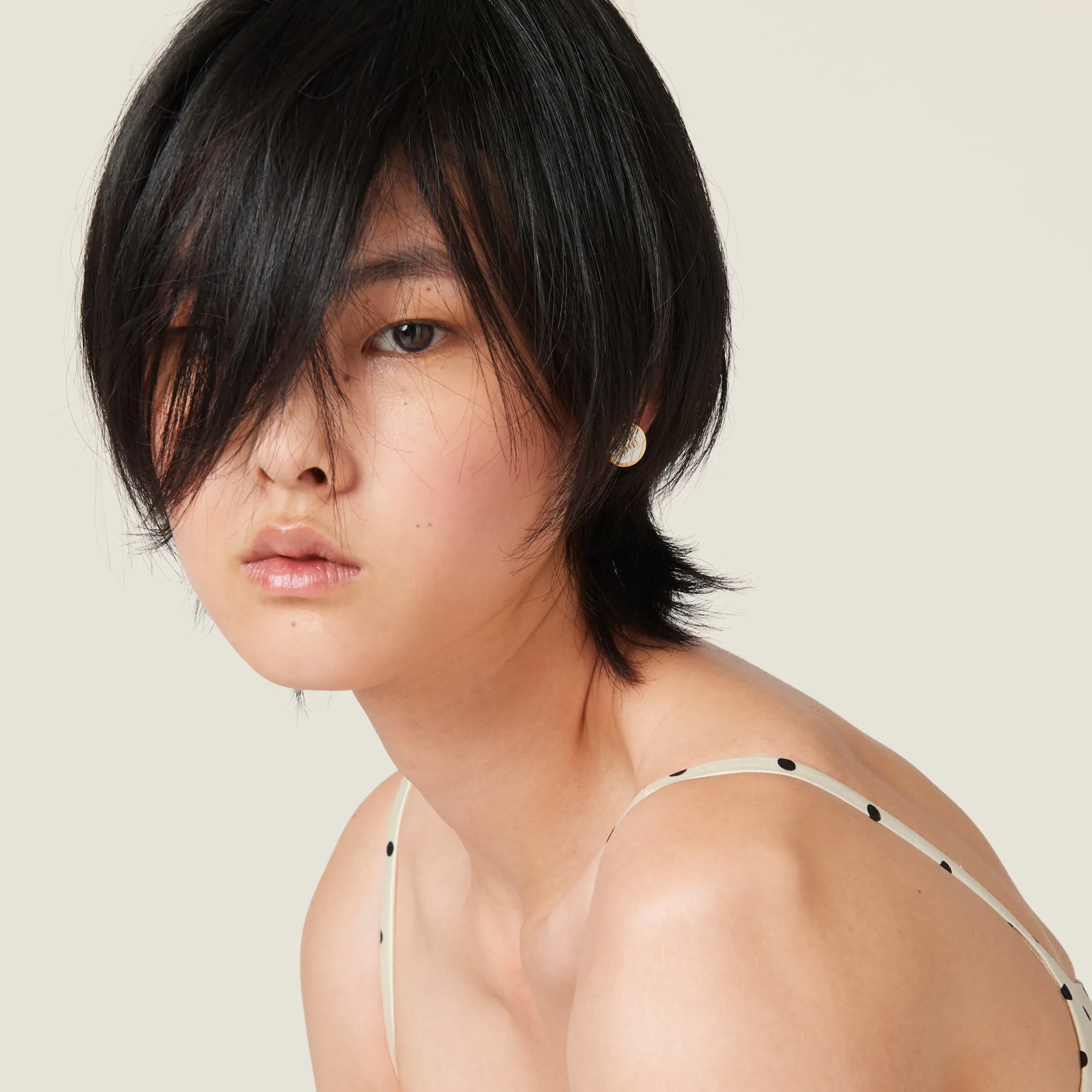 White Enameled Metal Earrings | Miu Miu