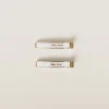 White Enameled Metal Hair Clips | Miu Miu