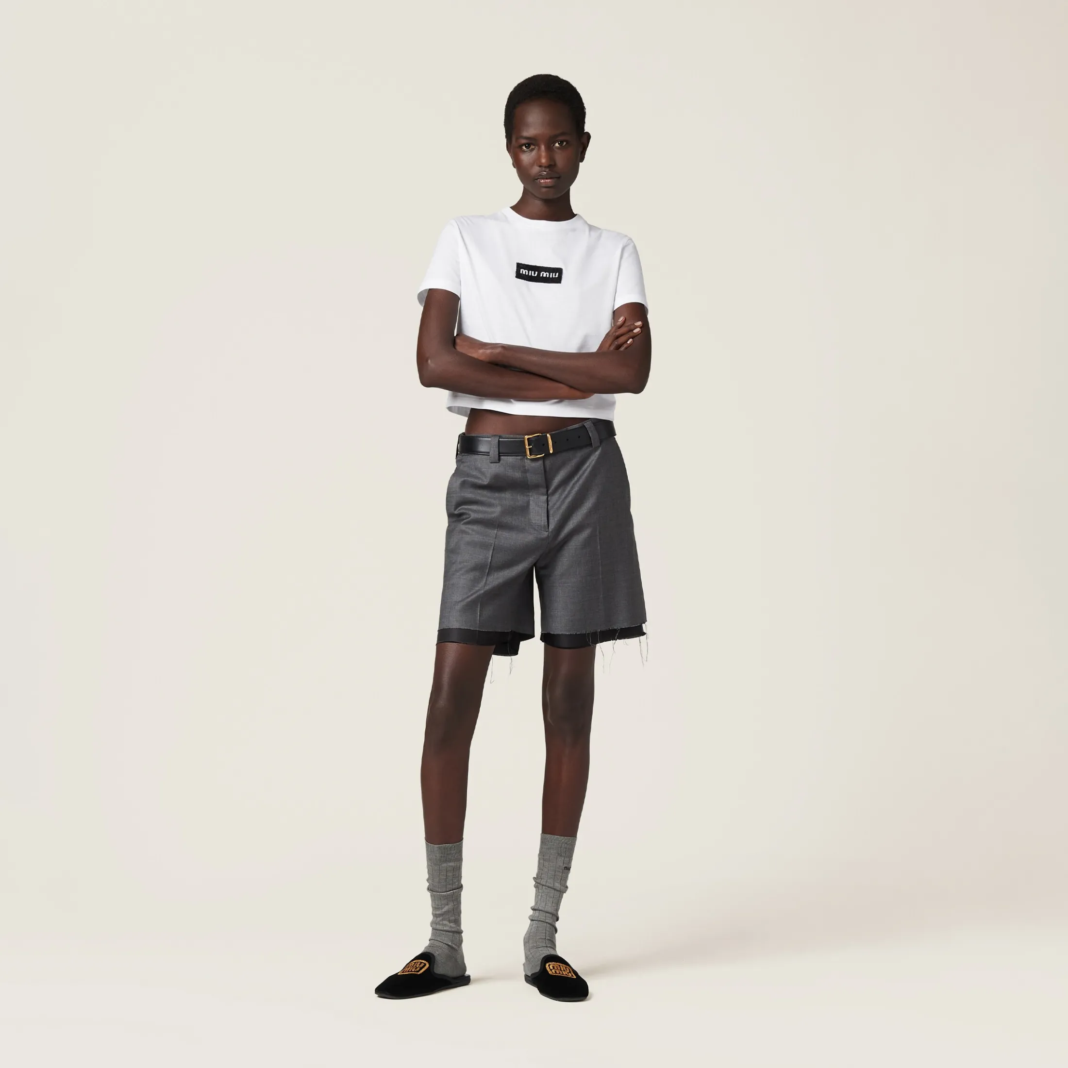 White Jersey T-shirt | Miu Miu