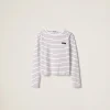 White Long-sleeved Cotton Jersey T-shirt | Miu Miu