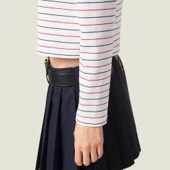 White Long-sleeved Cotton Jersey T-shirt | Miu Miu