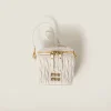 White Matelassé Nappa Leather Micro Bag | Miu Miu