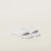 White Matelassé Nappa Leather Slides | Miu Miu
