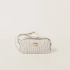 White Matelassé Nappa Leather Shoulder Bag | Miu Miu