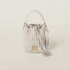 White Matelassé Nappa Leather Bucket Bag | Miu Miu