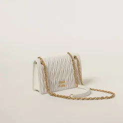 White Matelassé Nappa Leather Mini-bag | Miu Miu
