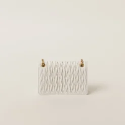 White Matelassé Nappa Leather Mini-bag | Miu Miu
