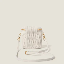 White Matelassé Nappa Leather Micro Bag | Miu Miu