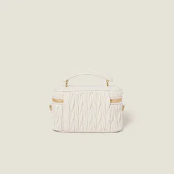 White Matelassé Nappa Leather Shoulder Bag | Miu Miu