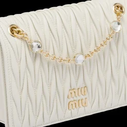 White Matelassé Nappa Leather Mini-bag | Miu Miu