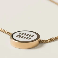 White Metal Necklace | Miu Miu