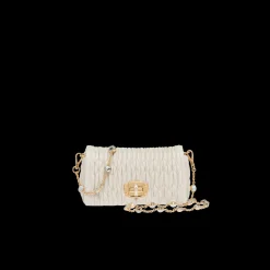 White Miu Crystal Nappa Leather And Crystal Mini-bag | Miu Miu