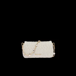White Miu Crystal Nappa Leather And Crystal Mini-bag | Miu Miu
