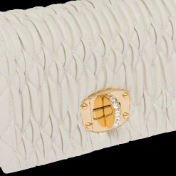 White Miu Crystal Nappa Leather And Crystal Mini-bag | Miu Miu