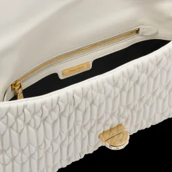 White Miu Miu Iconic Crystal Cloqué Nappa Leather Bag | Miu Miu