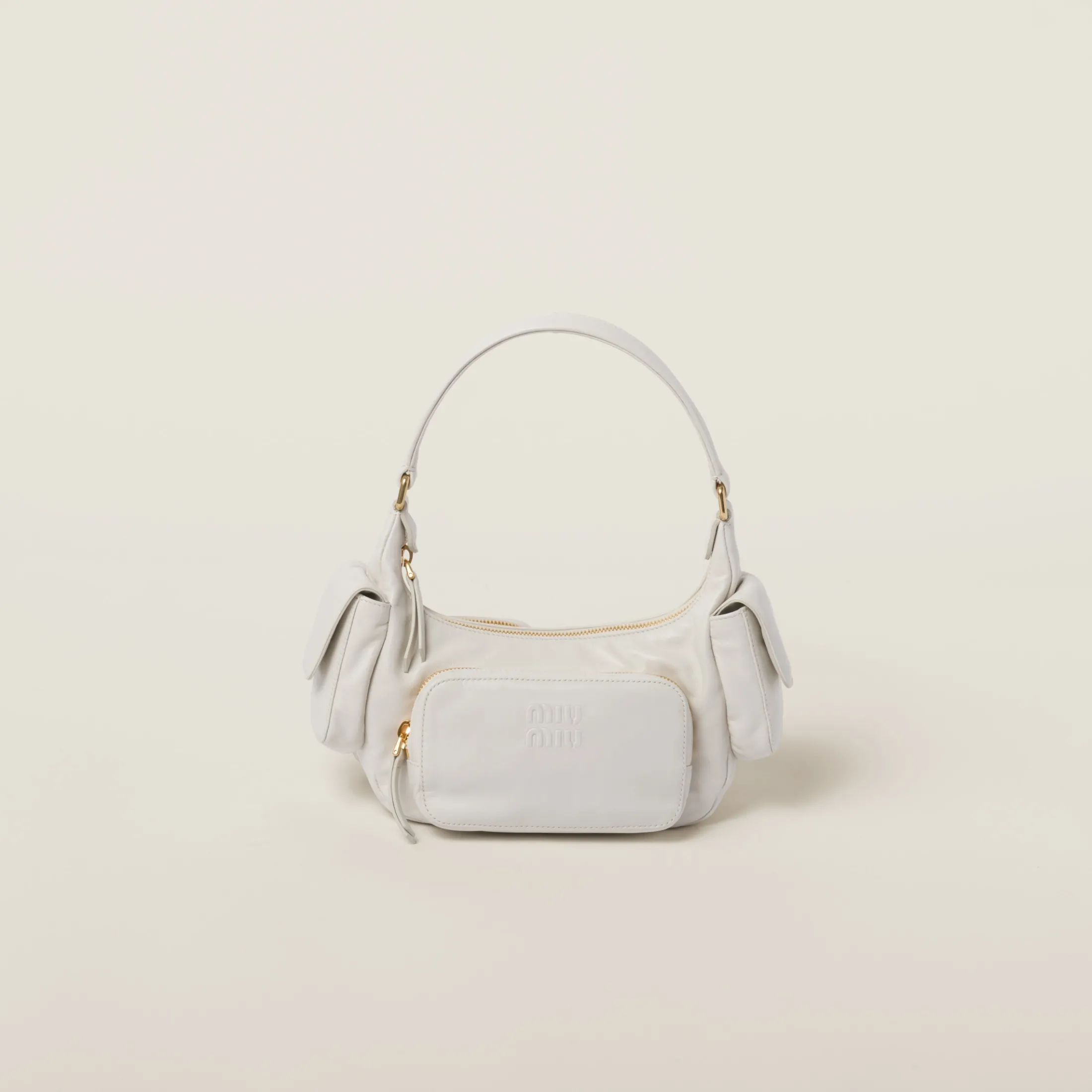 White Nappa Leather Pocket Bag | Miu Miu