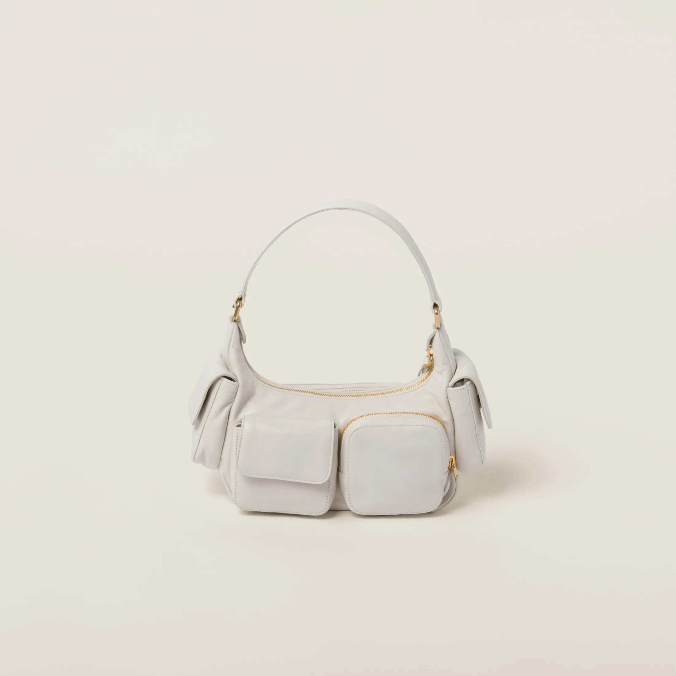 White Nappa Leather Pocket Bag | Miu Miu