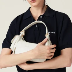 White Nappa Leather Pocket Bag | Miu Miu