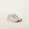 White New Balance 574 X Miu Miu Vintage-effect Nappa Leather Sneakers | Miu Miu