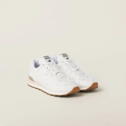 White New Balance 574 X Miu Miu Denim Sneakers | Miu Miu