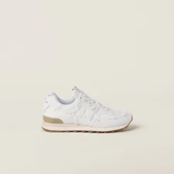 White New Balance 574 X Miu Miu Denim Sneakers | Miu Miu