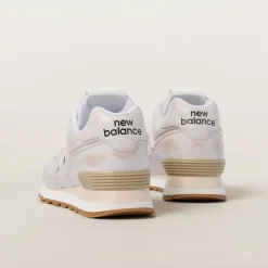 White New Balance 574 X Miu Miu Vintage-effect Nappa Leather Sneakers | Miu Miu