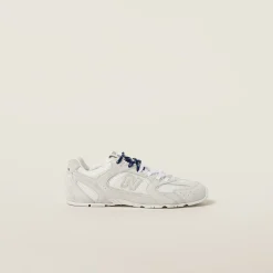 White New Balance X Miu Miu 530 Sl Suede And Mesh Sneakers | Miu Miu