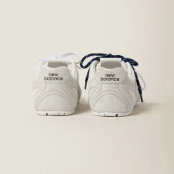 White New Balance X Miu Miu 530 Sl Suede And Mesh Sneakers | Miu Miu