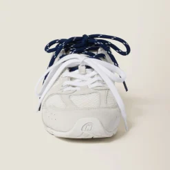 White New Balance X Miu Miu 530 Sl Suede And Mesh Sneakers | Miu Miu