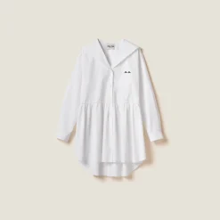 White Poplin Dress | Miu Miu