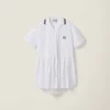 White Poplin Mini-dress | Miu Miu