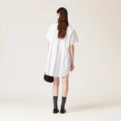 White Poplin Mini-dress | Miu Miu