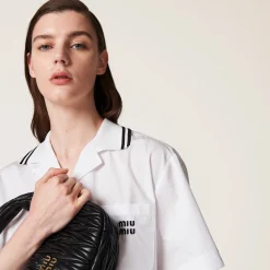 White Poplin Mini-dress | Miu Miu