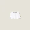 White Poplin Miniskirt | Miu Miu